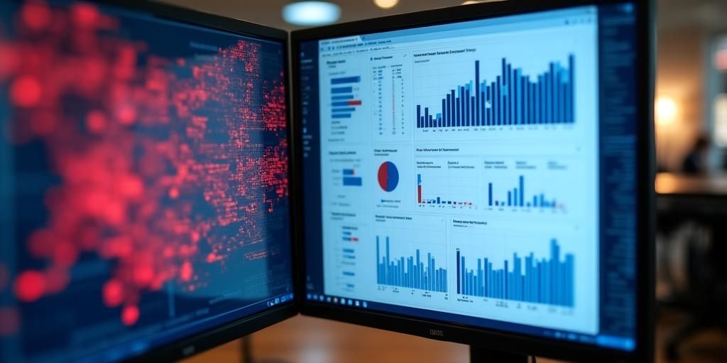Comparison between a cluttered, confusing dashboard and a clean, Equinox-designed dashboard